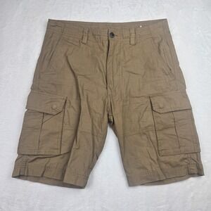 CSG Mens Shorts 32 Brown Cargo Shorts‎ Pockets Ripstop